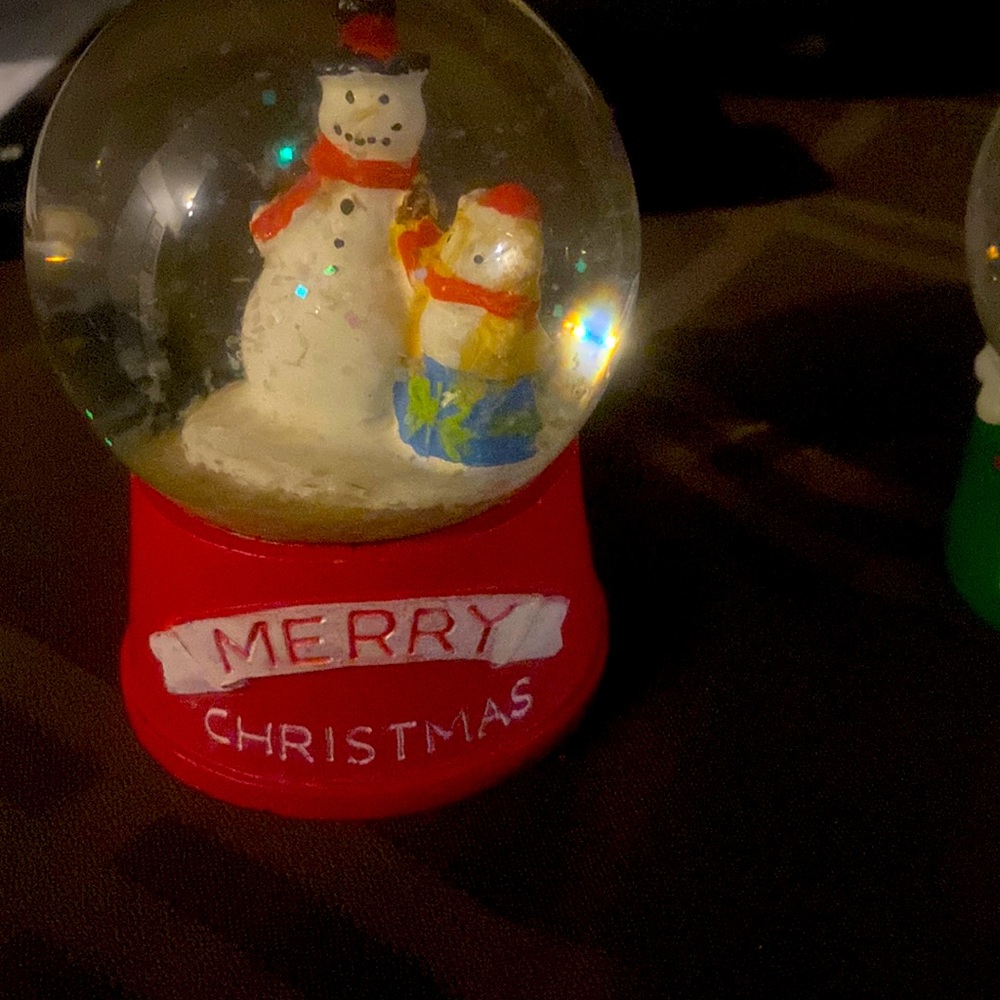 Beautiful old fashion Christmas snow globes